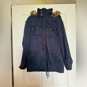 Patterson J. kincaid. Barn jacket with detachable hoodie and cozy vest.